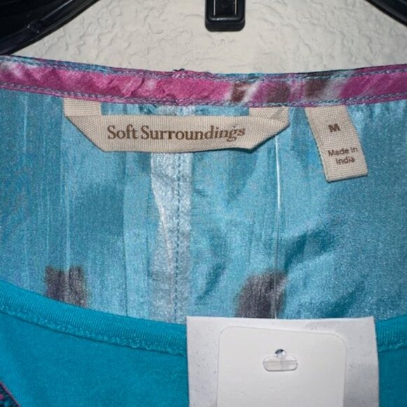 Soft Surroundings Curacao Tunic‎ Top Shirt 100% Silk Tie Dye New with Tags - Picture 2 of 6